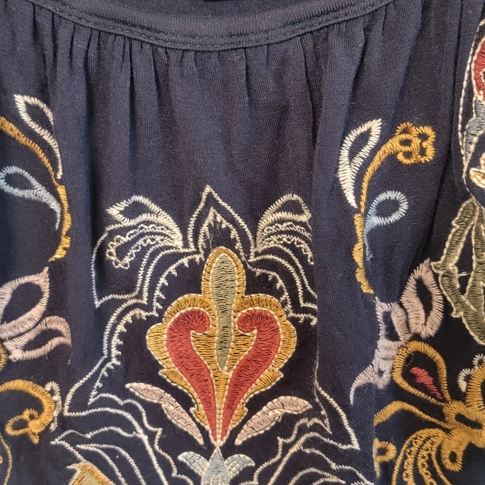 Artesia Boho Gypsy Womens Embroidered Summer Romper Jumpsuit Size Large View 5